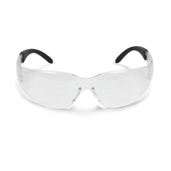 Safety Glasses, Wraparound Clear Polycarbonate Lens, Uncoated