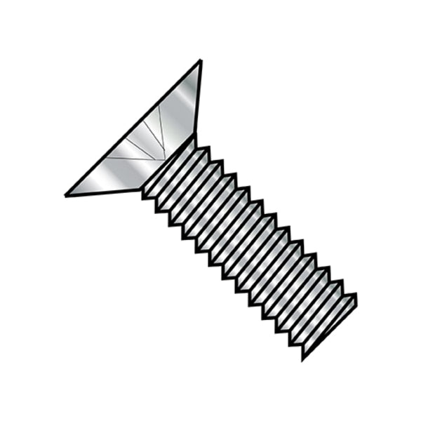 #8-32 x 1 in Phillips Flat Machine Screw, Plain Stainless Steel, 2000 PK
