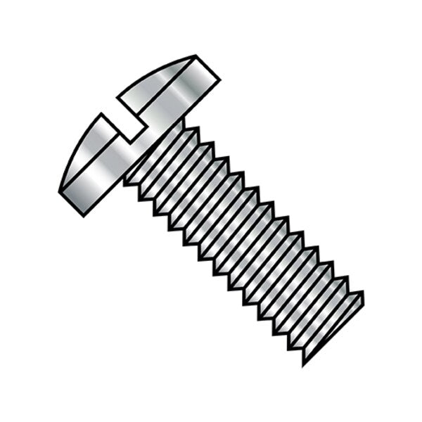 #6-32 x 1/2 in Slotted Binding Machine Screw, Plain Steel, 5000 PK