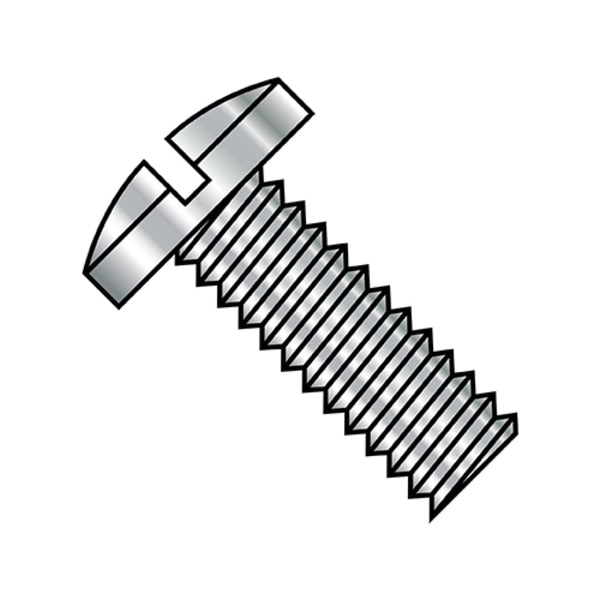 #4-40 x 5/8 in Slotted Binding Machine Screw, Plain Steel, 5000 PK