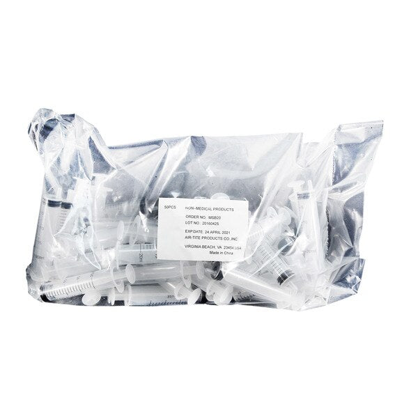 Syringe, Bulk, 20mL Luer Slip, PK50