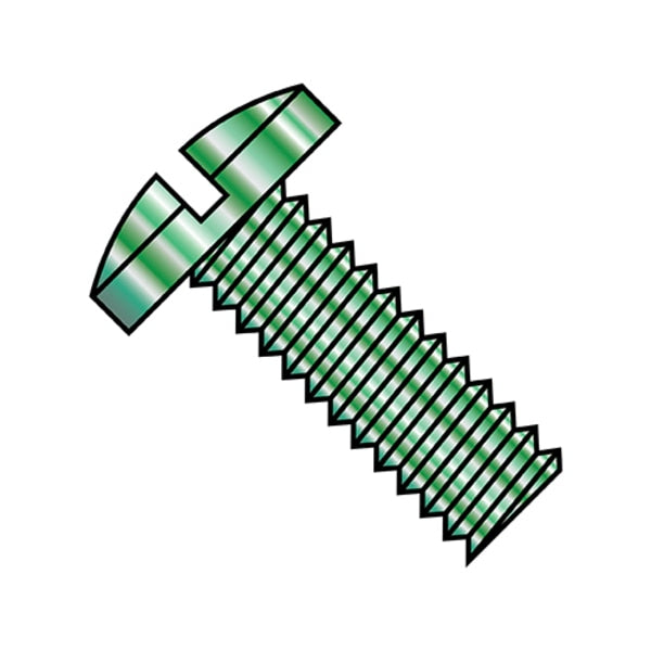 #8-32 x 1/4 in Slotted Binding Machine Screw, Zinc Plated Steel, 10000 PK