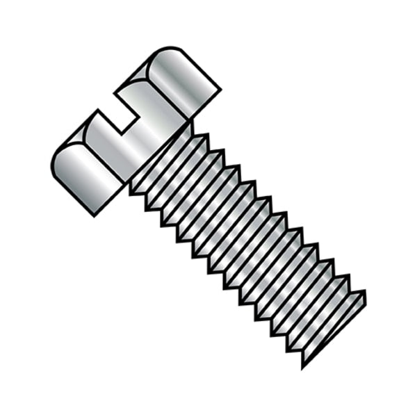 #4-40 x 5/16 in Slotted Hex Machine Screw, Plain Steel, 5000 PK