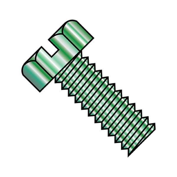 #8-32 x 3/8 in Slotted Hex Machine Screw, Zinc Plated Steel, 10000 PK