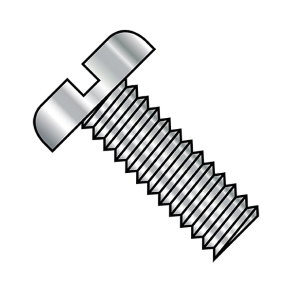 #0-80 x 3/32 in Slotted Pan Machine Screw, Plain Steel, 5000 PK