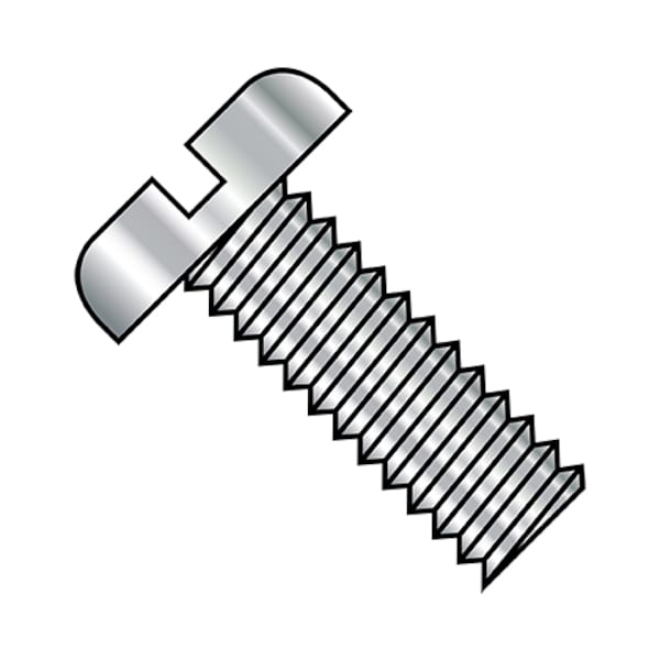 #8-32 x 1-1/4 in Slotted Pan Machine Screw, Plain Steel, 2000 PK