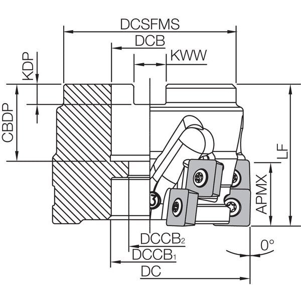 Face Mill, MSRS 903000R24T, MSRS90 3.0000
