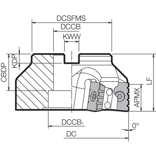 Face Mill, MSR 125R1, MSR 125.00mm Cutting Dia
