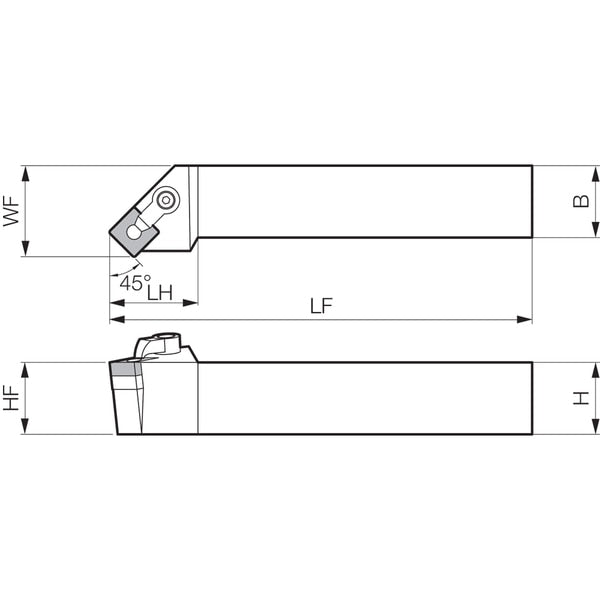 Turning Toolholder, MSSNR 164D