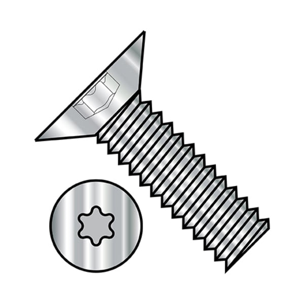 #6-32 x 5/16 in Torx Flat Machine Screw, Plain Stainless Steel, 5000 PK