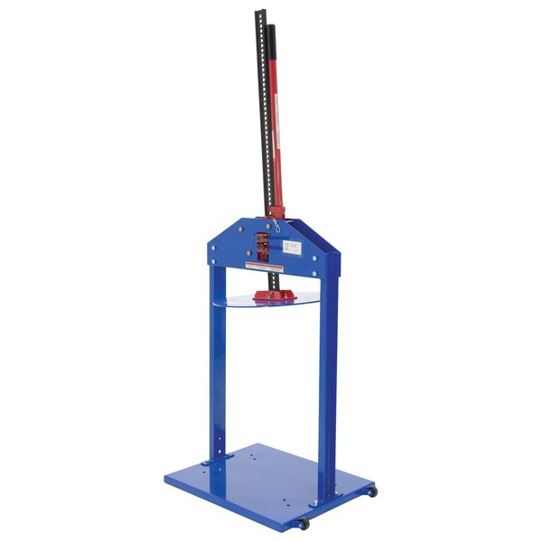 Manual Trash Compactor, Blue, 55 gal.