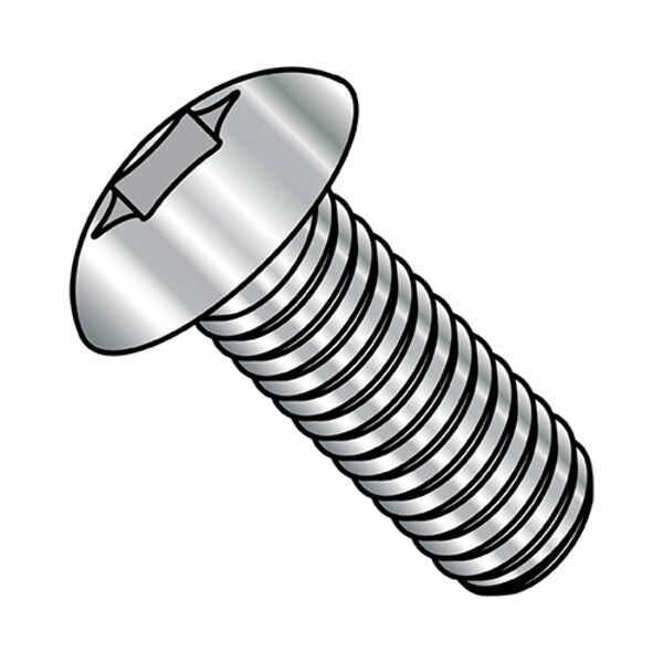 #10-32 x 3/8 in Torx Truss Machine Screw, Plain Stainless Steel, 4000 PK
