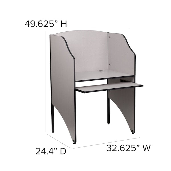 Starter Study Carrel, Nebule Grey