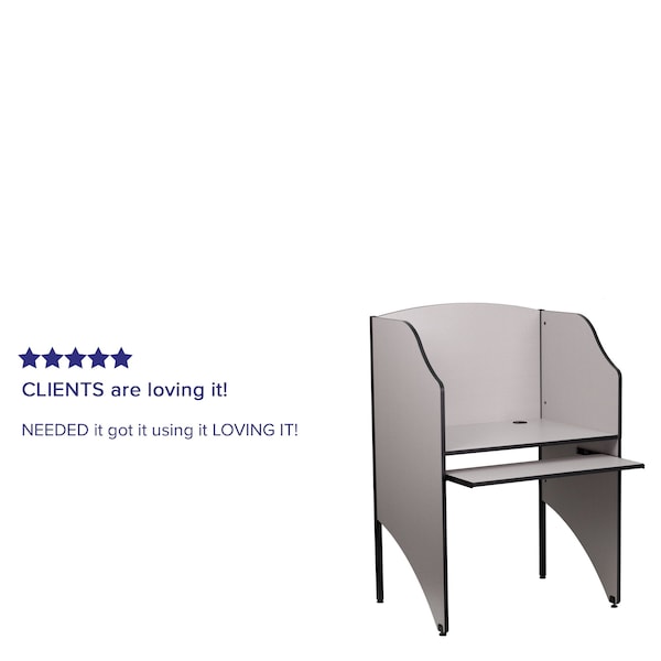 Starter Study Carrel, Nebule Grey