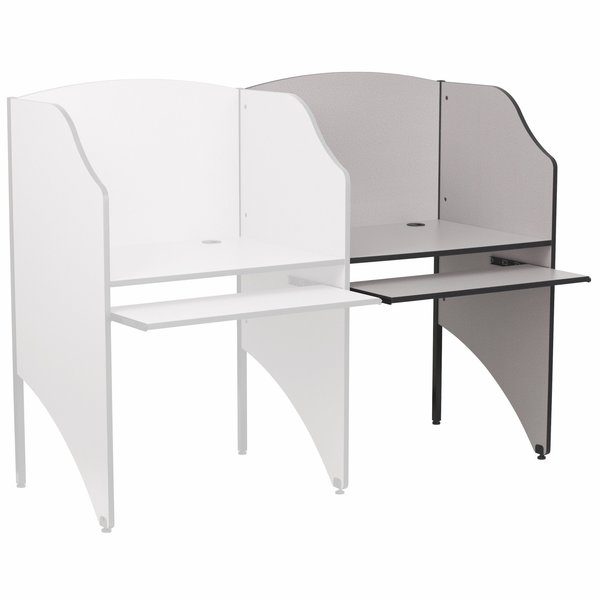 Add-On Study Carrel, Nebule Grey
