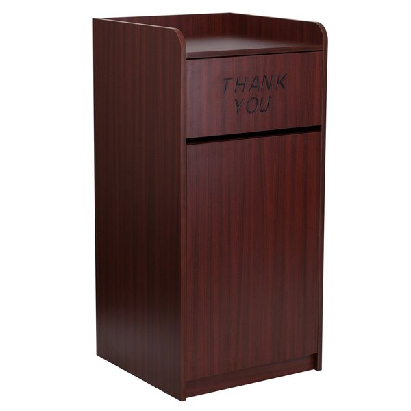36 gal Trash Can, Mahogany, Laminate