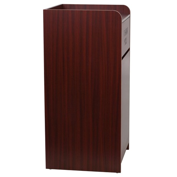 36 gal Trash Can, Mahogany, Laminate