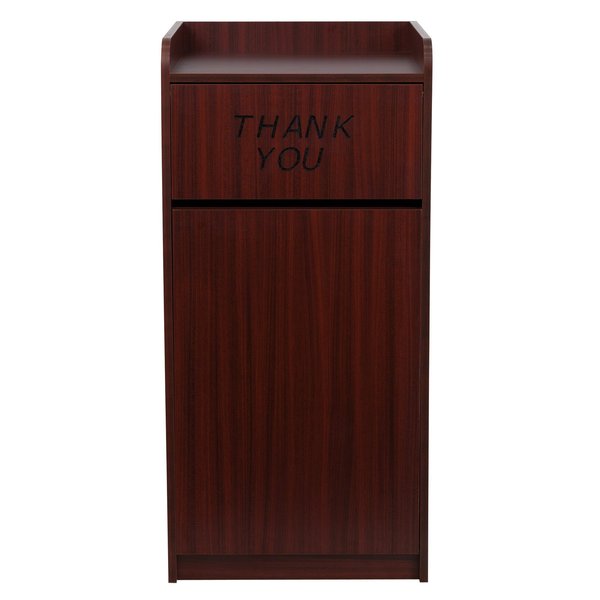 36 gal Trash Can, Mahogany, Laminate