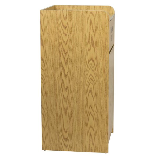 36 gal Trash Can, Oak, Laminate