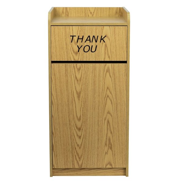 36 gal Trash Can, Oak, Laminate
