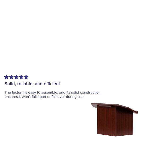 Foldable Tabletop Lectern, Mahogany, 27