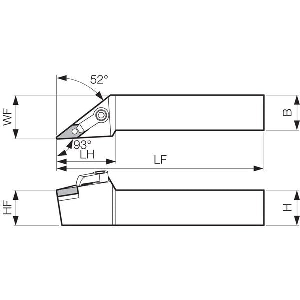 Turning Toolholder, MVJNR 163C