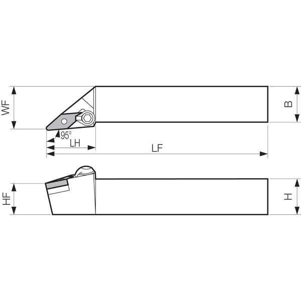 Turning Toolholder, MVLNL 2020K16