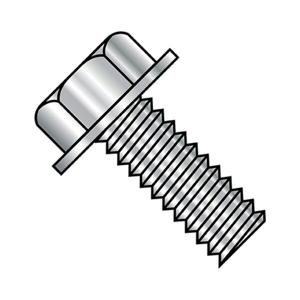 #8-32 x 3/8 in Hex Hex Machine Screw, Plain Steel, 5000 PK