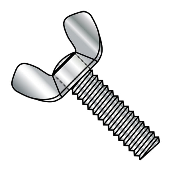 Thumb Screw, M5 Thread Size, Wing, Plain Steel, 20 mm Lg, 500 PK