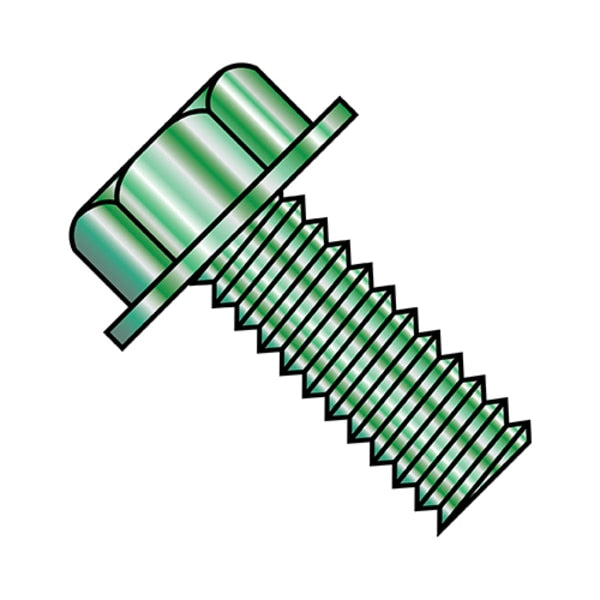#10-32 x 3/8 in Hex Hex Machine Screw, Zinc Plated Steel, 7000 PK