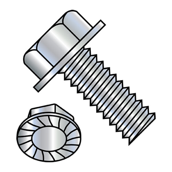 #8-32 x 1/2 in Hex Hex Machine Screw, Zinc Plated Steel, 9000 PK