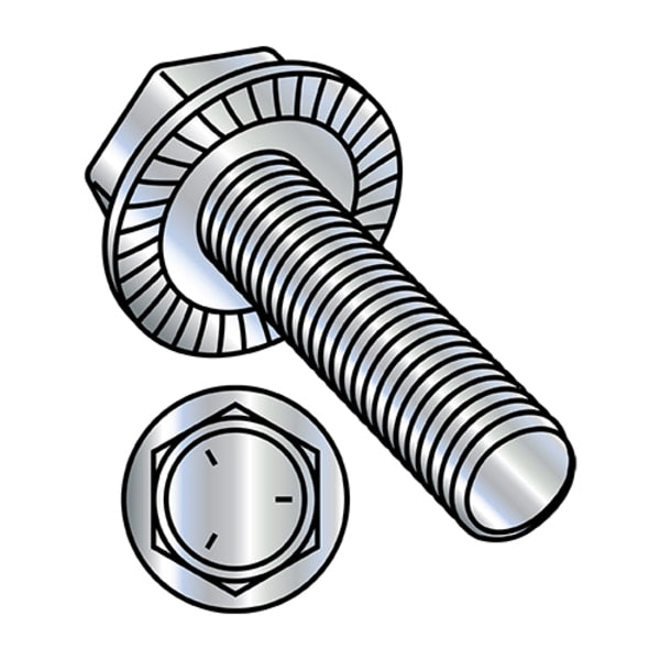 1/4-20X2 SERRATE HEX FLANGE FT GR5 ZINC
