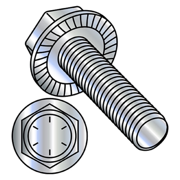 1/4-20X1 SERRATE HEX FLANGE FT GR8 ZINC