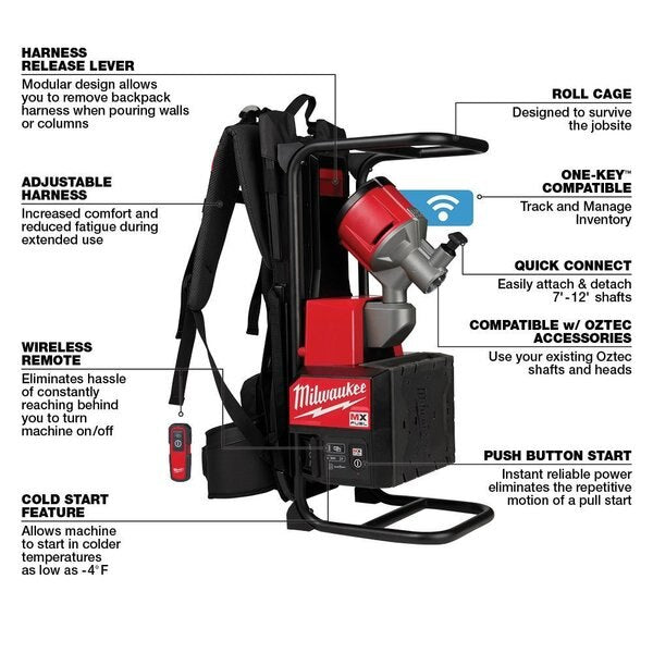 Concrete Vibrator Kit, 72 V, 1 Phase