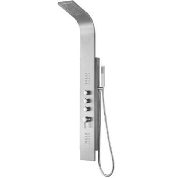 Stainless Steel Brushed Shower Panel-Malibu Showerspa