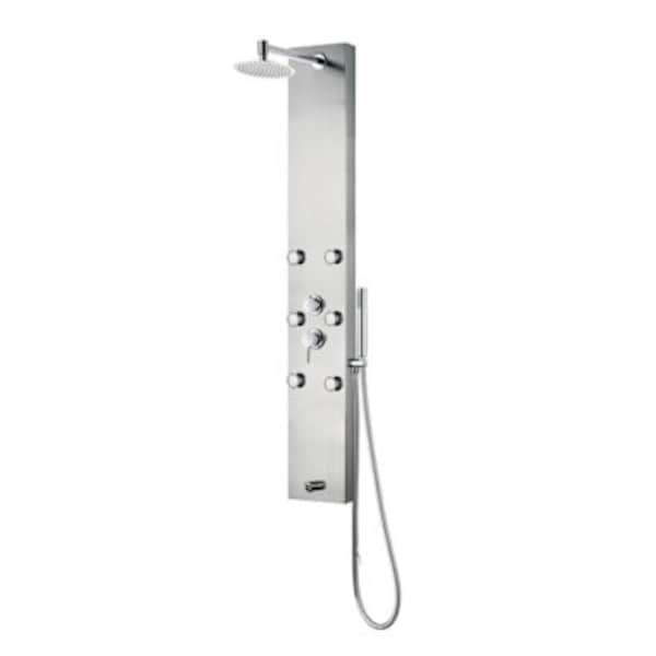 Stainless Steel Brushed Shower Panel-Monterey Showerspa