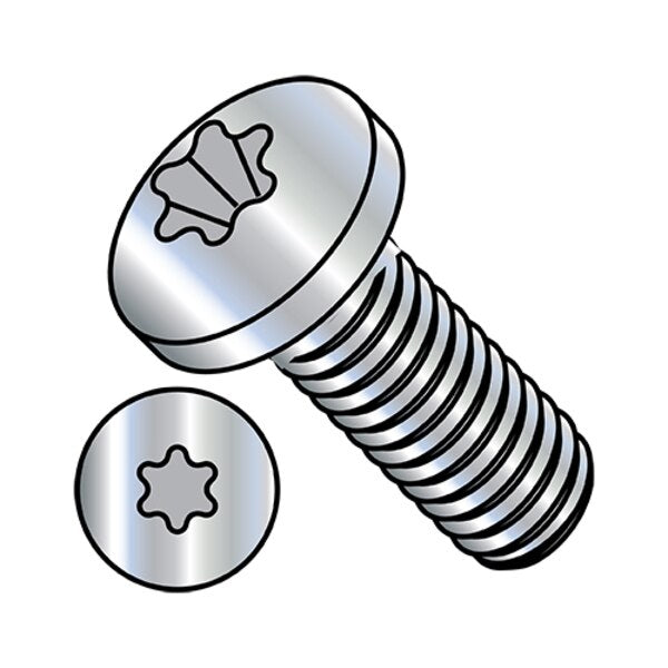 M5-0.80 x 16 mm Torx Pan Machine Screw, Zinc Plated Steel, 4000 PK