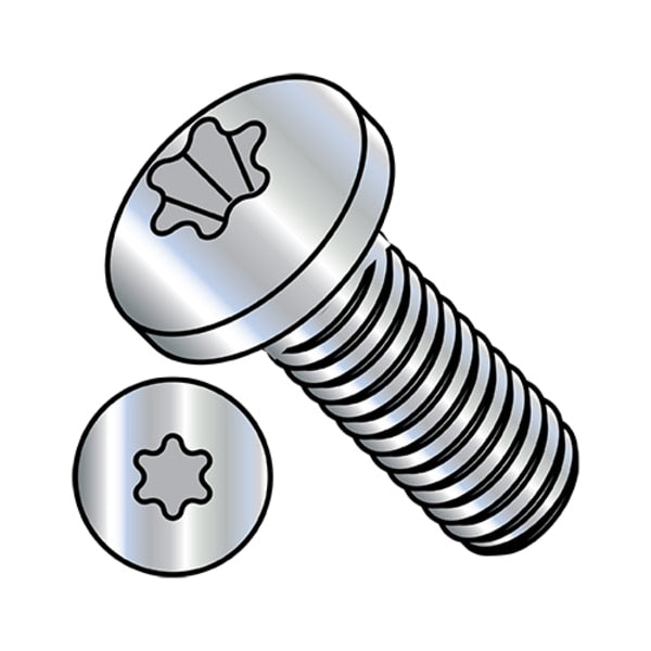 M3-0.50 x 4 mm Torx Pan Machine Screw, Zinc Plated Steel, 10000 PK