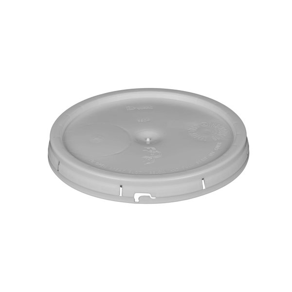 White Plastic Pail Lid, Tear Tab