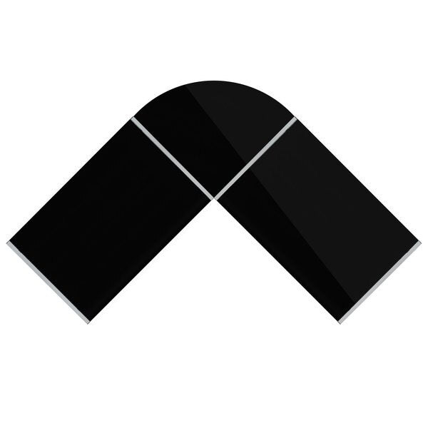Black Glass L-Shape Corner Computer Desk