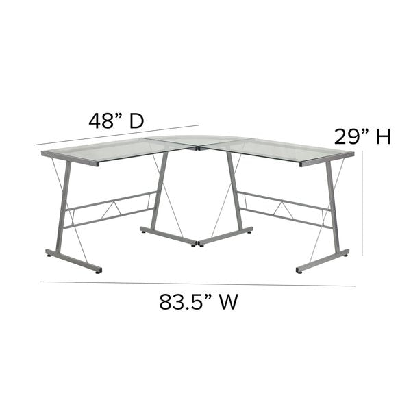 L Shaped Desk, 48