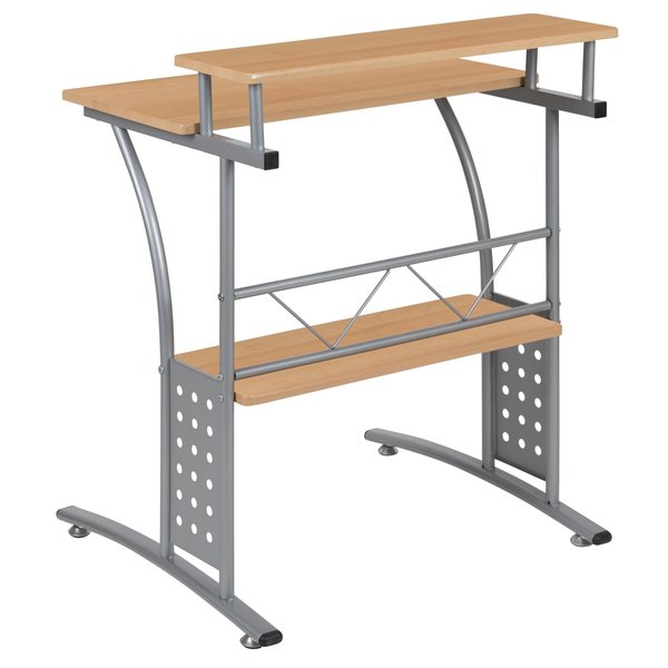 Clifton Maple Computer Desk with Top and