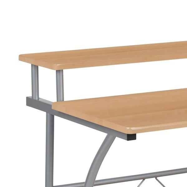 Clifton Maple Computer Desk with Top and