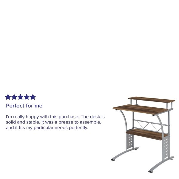 Clifton Rustic Walnut Computer Desk with