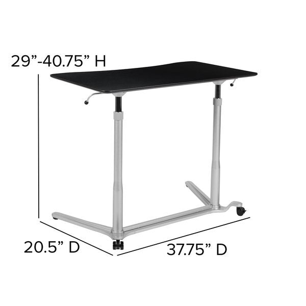 Black Sit-Stand Computer Desk