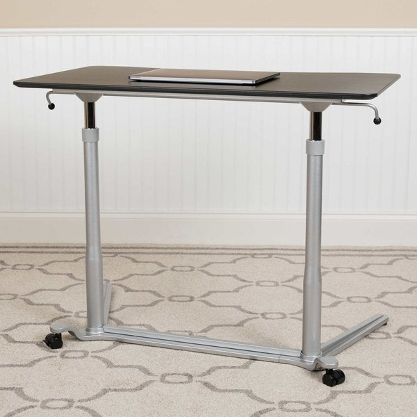 Black Sit-Stand Computer Desk