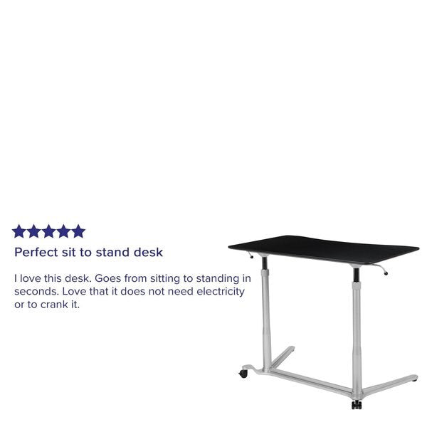 Black Sit-Stand Computer Desk