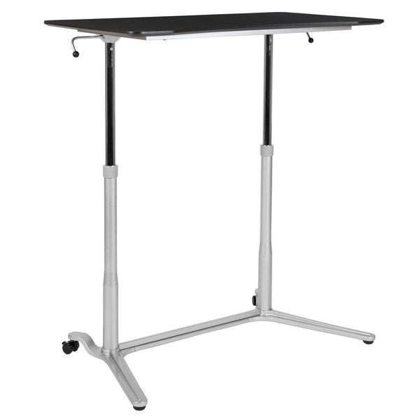 Black Sit-Stand Computer Desk