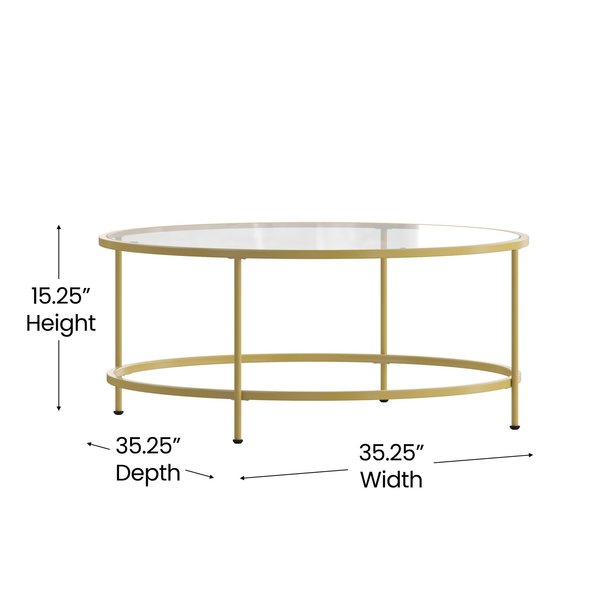 Round Coffee Table, 35.25
