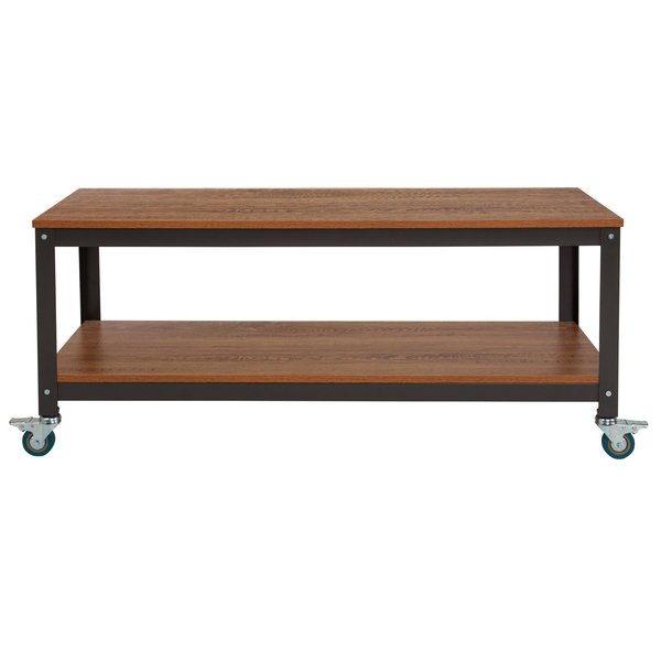 TV Stand With Casters, Livingston Brown